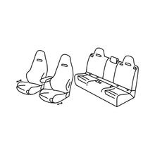 Sitzbezüge Lampa Set Superior - Beige - kompatibel für Mercedes Classe A 5p (06/18>)