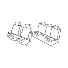Sitzbezüge Lampa Set Superior - Schwarz/Rot - kompatibel für Mercedes Classe A 5p (06/18>)