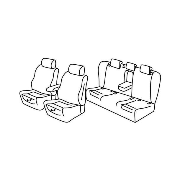 Seat Covers Lampa Set Superior - Hazelnut - compatible for Audi A6 Avant (09/11>07/18)