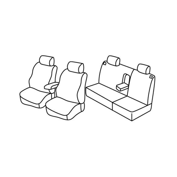 Coprisedili Lampa Set Superior - Nero/Grigio - compatibili per Skoda Octavia 5p (09/04>01/09)