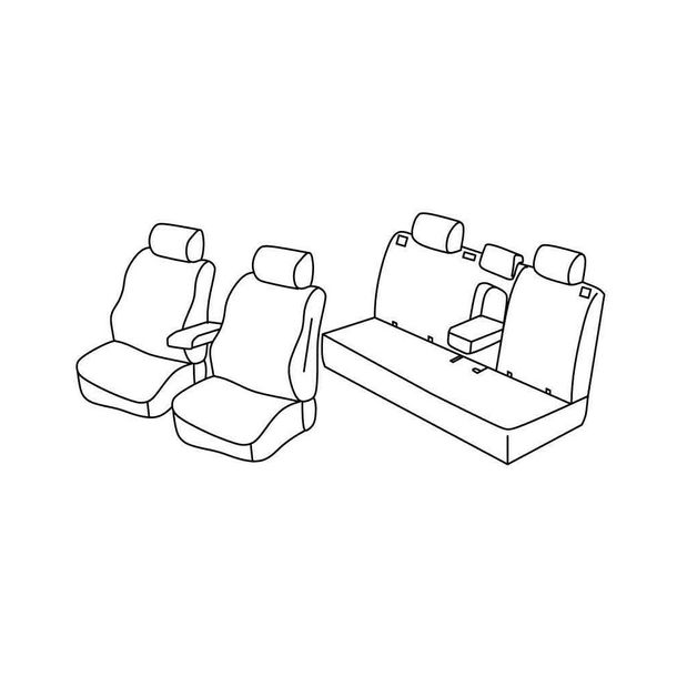 Housses de siège Lampa Set Superior - Gris/noir - compatible pour Kia Niro (09/16>)