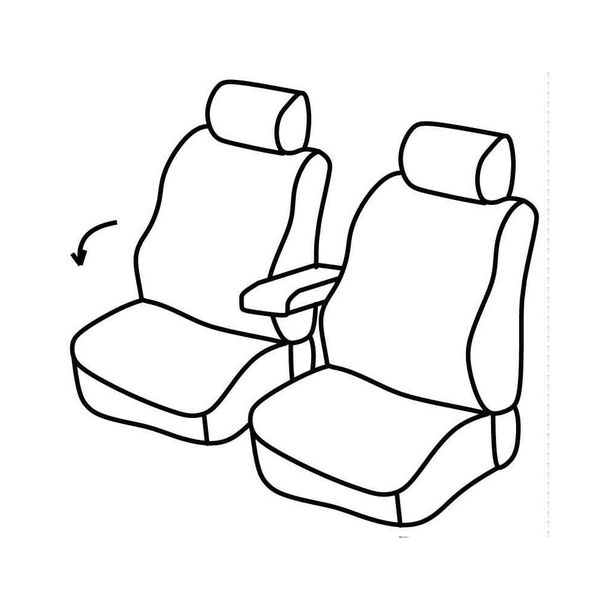 Ensemble de housses de siège Superior - Nocciola - compatible pour Renault Kangoo (02/08>05/21) - Renault Kangoo Express (06/21>)