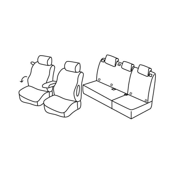 Seat Covers Lampa Set Superior - Hazelnut - compatible for Mercedes Class B (05/05>09/11)
