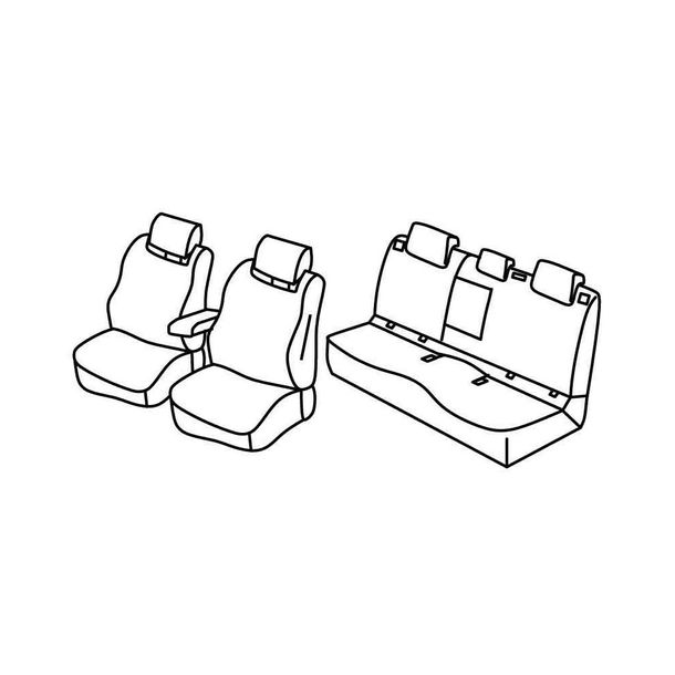 Coprisedili Lampa Set Superior - Nero/Grigio - compatibili per Mazda CX-30 (09/19>)