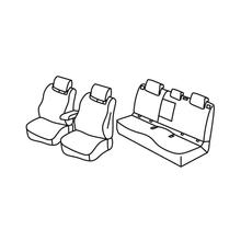 Capas de Bancos Lampa Conjunto Superior - Preto/Vermelho - compatível para Mazda CX-30 (09/19>)