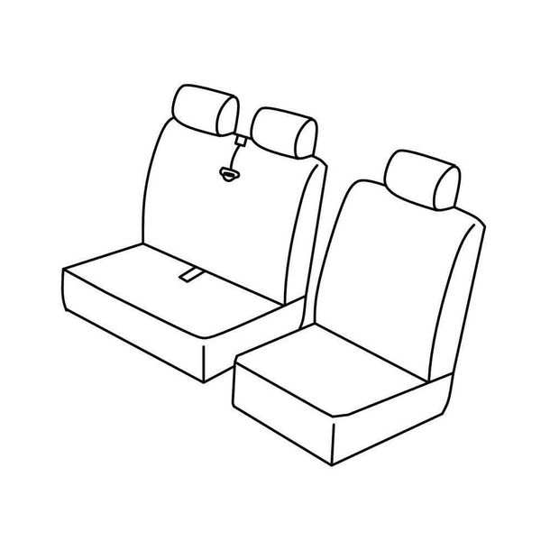 Coprisedili Lampa Set Superior - Nocciola - compatibili per Citroen Jumper (01/94>03/06)