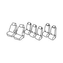 Stoelhoezen Lampa Set Superior - Grijs/zwart - compatibel voor Volkswagen Touran (09/15>)