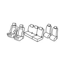 Sitzbezüge Lampa Set Superior - Schwarz/Grau - kompatibel für Renault Grand Scenic 7 posti (11/16>)