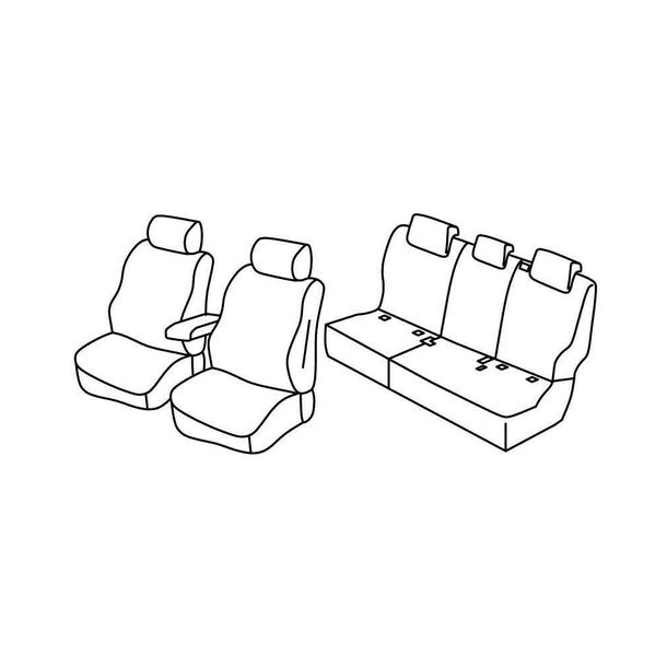 Ensemble de housses de siège Superior - Nocciola - compatible pour Volkswagen Touareg (07/18>)