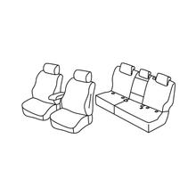 Capas de Bancos Lampa Set Superior - Preto/Vermelho - compatível para Volkswagen Touareg (07/18>)