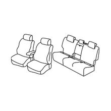 Housses de siège Lampa Set Superior - Noir/Rouge - compatibles avec Volkswagen Golf VII Sportsvan (05/14>08/18)