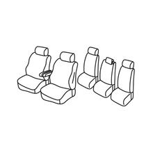 Habillages de siège Lampa Set Superior - Gris/noir - compatible pour Toyota Avensis Verso (05/01>12/08)