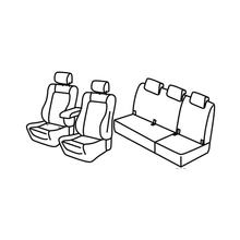 Lot de housses de siège de qualité supérieure - Nocciola - compatible pour Renault Scenic 5 posti (10/16>)