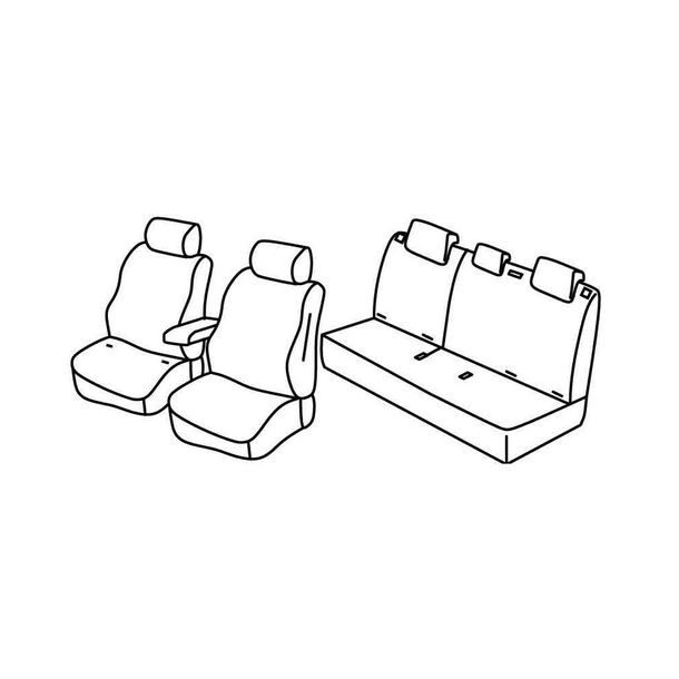 Seat Covers Lampa Set Superior - Black/Red - compatible for Nissan Leaf (09/17>)