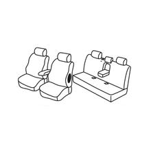 Coprisedili Lampa Set Superior - Nero/Blu - compatibile per Mitsubishi L200 Double Cab (11/19>)