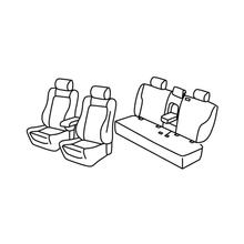 Coprisedili Lampa Set Superior - Nero/Blu - compatibili per Mercedes Classe E 4 porte (07/16>)