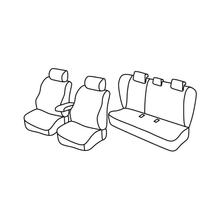 Sitzbezüge Lampa Set Superior - Schwarz/Grau - kompatibel für Mazda 6 4p (04/08>12/12)