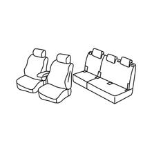 Sitzbezüge Lampa Set Superior - Schwarz/Blau - kompatibel für Ford Transit Connect (04/17>)