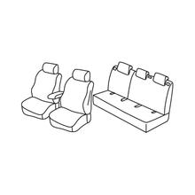 Sitzbezüge Lampa Set Superior - Schwarz/Rot - kompatibel für Ford Focus 5p (06/18>)