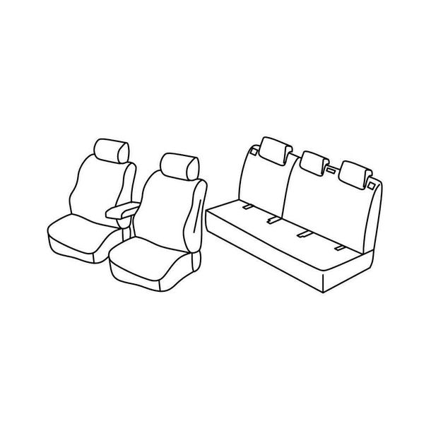 Seat Covers Lampa Set Superior - Hazelnut - compatible for Ford Focus 5-door (06/18>)