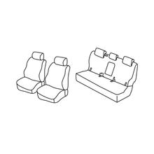 Sitzbezüge Lampa Set Superior - Schwarz/Grau - kompatibel für Ford Ranger (06/12>)