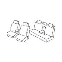 Sitzbezüge Lampa Set Superior - Schwarz/Grau - kompatibel für Audi Q3 (10/11>12/18)