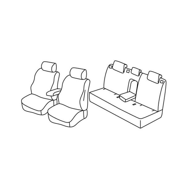 Coprisedili Lampa Set Superior - Grigio/Nero - compatibili per Audi Q3 (10/11>12/18)