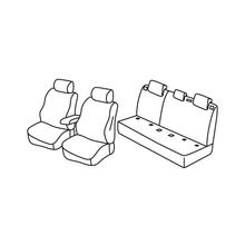Sitzbezüge Lampa Set Superior - Grau/schwarz - kompatibel für Peugeot 208 5p (11/19>) - Peugeot 2008 (12/19>)