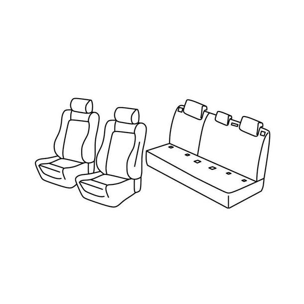 Coprisedili Lampa Set Superior - Nero/Grigio - compatibili per Opel Corsa F 5p (09/19>)