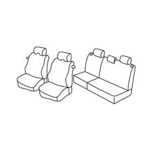 Sitzbezüge Lampa Set Superior - Grau/schwarz - kompatibel für Honda Jazz (10/01>10/08)
