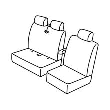 Sitzbezüge Lampa Set Superior - Grau/schwarz - kompatibel für Volkswagen Crafter (01/17>)