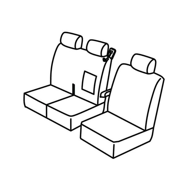 Coprisedili Lampa Set Superior - Grigio/Nero - compatibili per Peugeot Expert (04/16>)