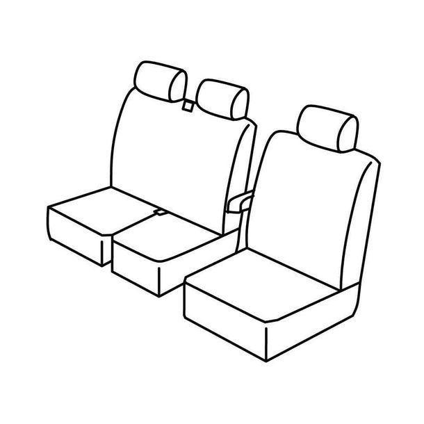 Coprisedili Lampa Set Superior - Beige - compatibili per Nissan Interstar (07/02>12/10)