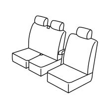 Sitzbezüge Lampa Set Superior - Nocciola - kompatibel für Nissan Interstar (07/02>12/10)