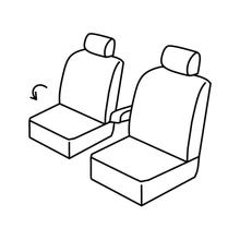 Capas de Assento Lampa Set Superior - Preto/Vermelho - compatível para Ford Transit Connect (06/02>10/13)
