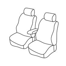 Seat Covers Lampa Set Superior - Black/Grey - compatible for Fiat Doblò Cargo (01/10>) - Opel Combo (04/12>08/18)