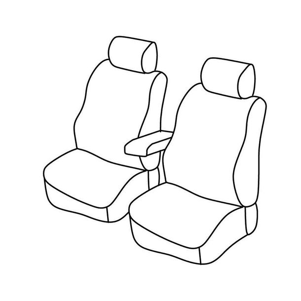 Housses de siège Lampa Set Superior - Beige - compatible pour Fiat Doblò Cargo (01/10>) - Opel Combo (04/12>08/18)