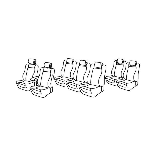Set de housses de siège Superior - Nocciola - compatible pour Renault Espace (05/15>)