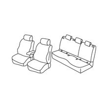 Stoelbekleding Lampa Set Superior - Zwart/Rood - compatibel voor Skoda Karoq (12/17>)