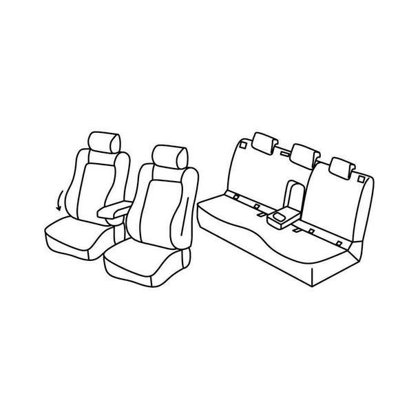 Coprisedili Lampa Set Superior - Grigio/Nero - compatibili per Skoda Karoq (12/17>)