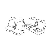 Stoelbekleding Lampa Set Superior - Grijs/zwart - compatibel voor Mercedes GLE 5-deurs (07/15>12/18)