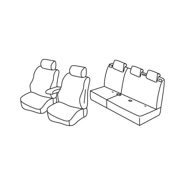 Coprisedili Lampa Set Superior - Nero/Grigio - compatibili per Ford Ecosport (02/18>)