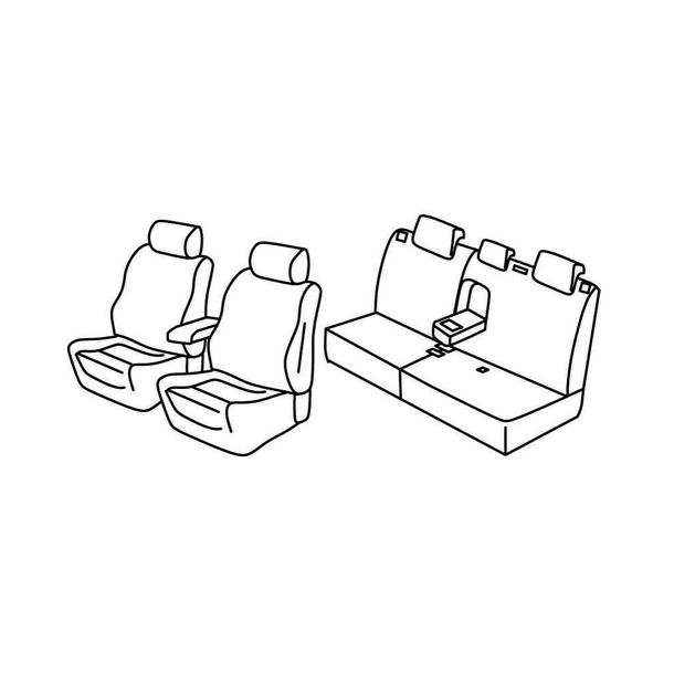 Housses de siège Lampa Set Superior - Beige - compatibles pour Peugeot 308 sw (05/14>08/21)