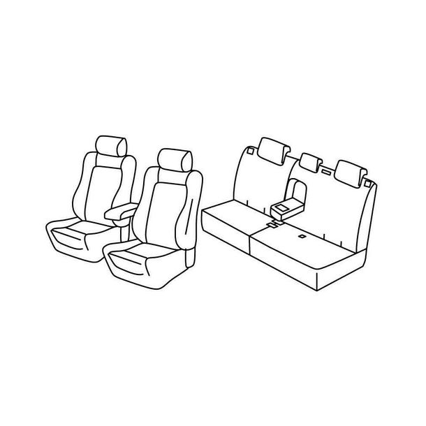Coprisedili Lampa Set Superior - Beige - compatibile per Peugeot 308 sw (05/14>08/21)