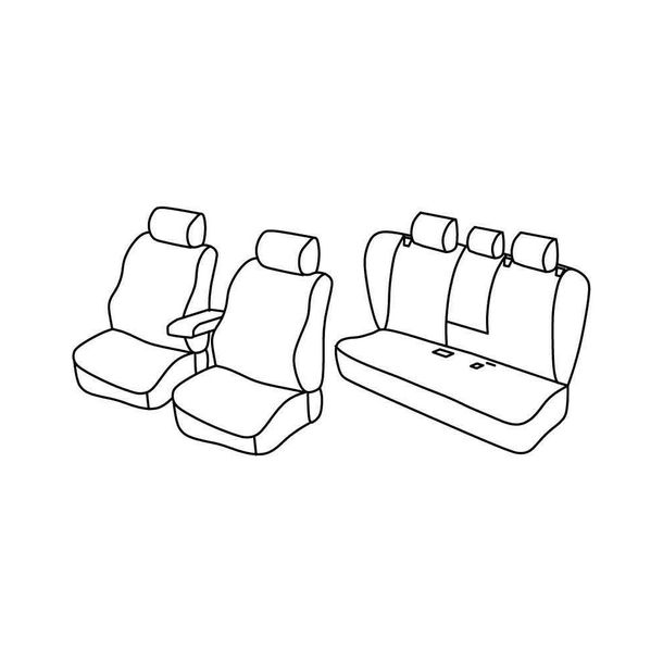 Seat Covers Lampa Set Superior - Grey/Black - compatible for BMW X5 (E70) (03/07>09/13)