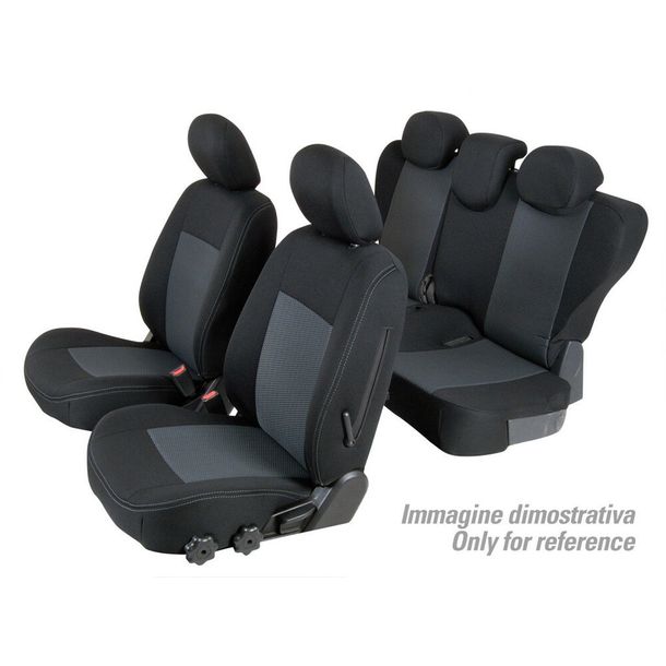 Housses de siège Lampa Set Superior - Noir/Gris - compatibles avec Peugeot 5008 (01/17>)