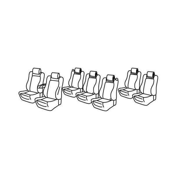 Kit de housses de siège Superior - Nocciola - compatible pour Peugeot 5008 (01/17>)