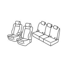 Housses de siège Lampa Set Superior - Noir/Gris - compatibles pour Skoda Karoq (12/17>)