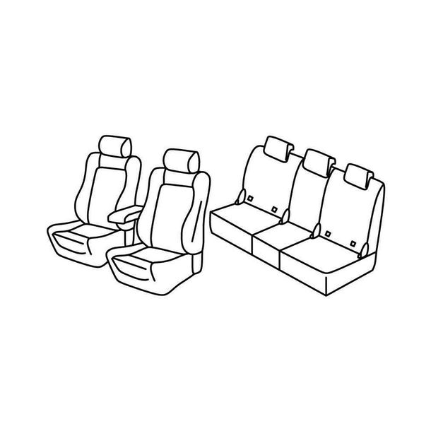 Seat Covers Lampa Set Superior - Black/Red - compatible for Skoda Karoq (12/17>)