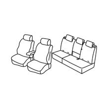 Stoelbekleding Lampa Set Superior - Zwart/Rood - compatibel voor Opel Crossland X (06/17>)